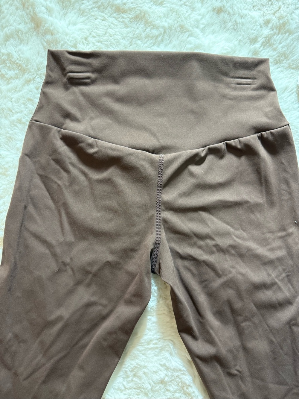 Posie Active Brown Workout Set with White Trim - Picture 4 of 6